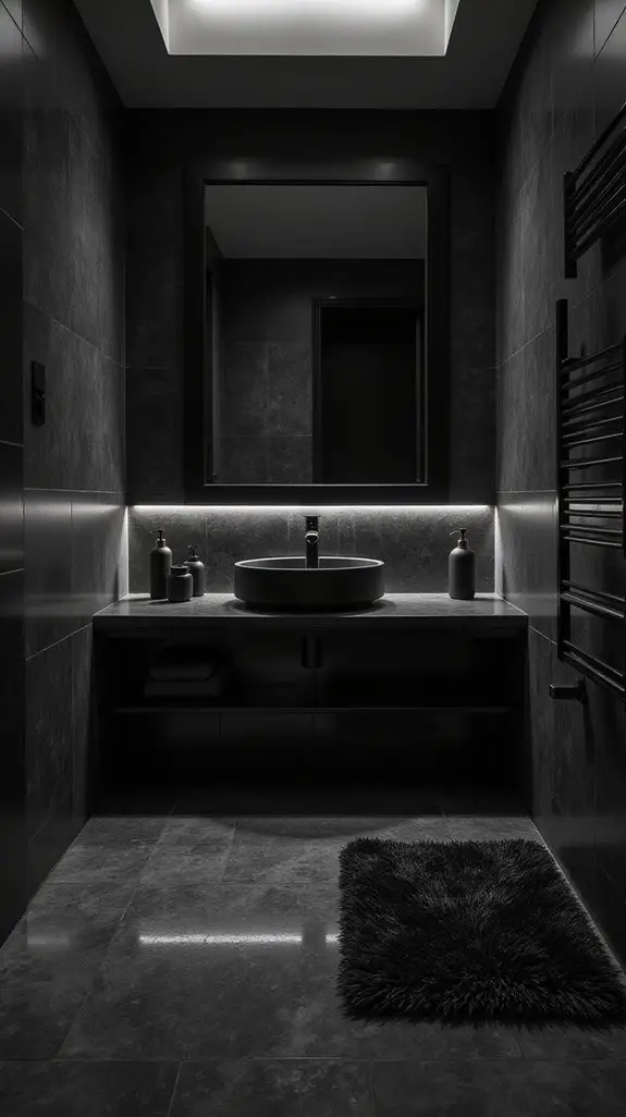bold black bathroom essentials