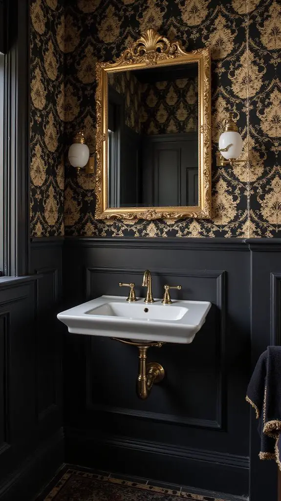 bold black bathroom transformation