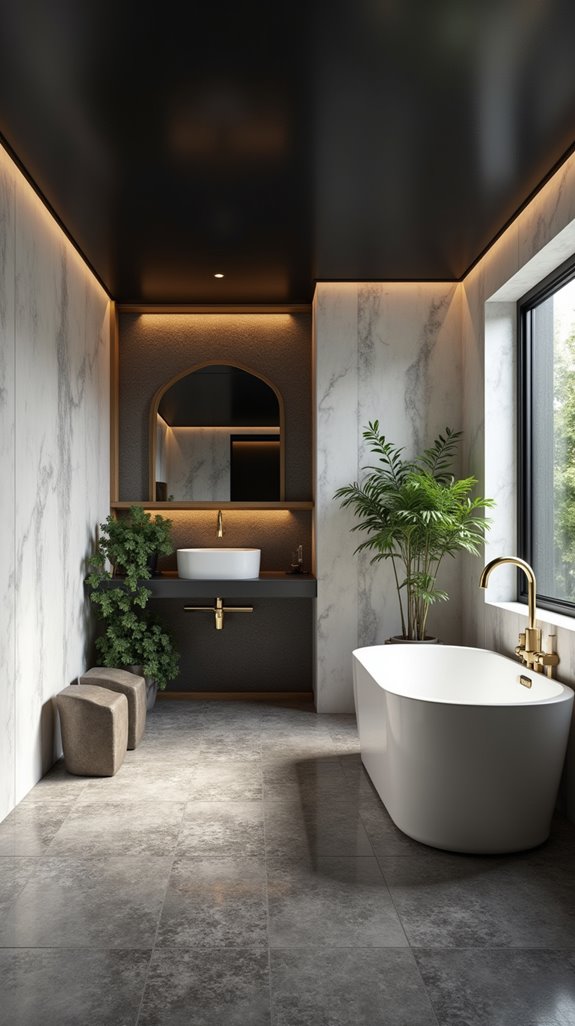 bold black ceiling impact