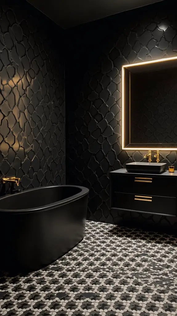 bold black tile aesthetics