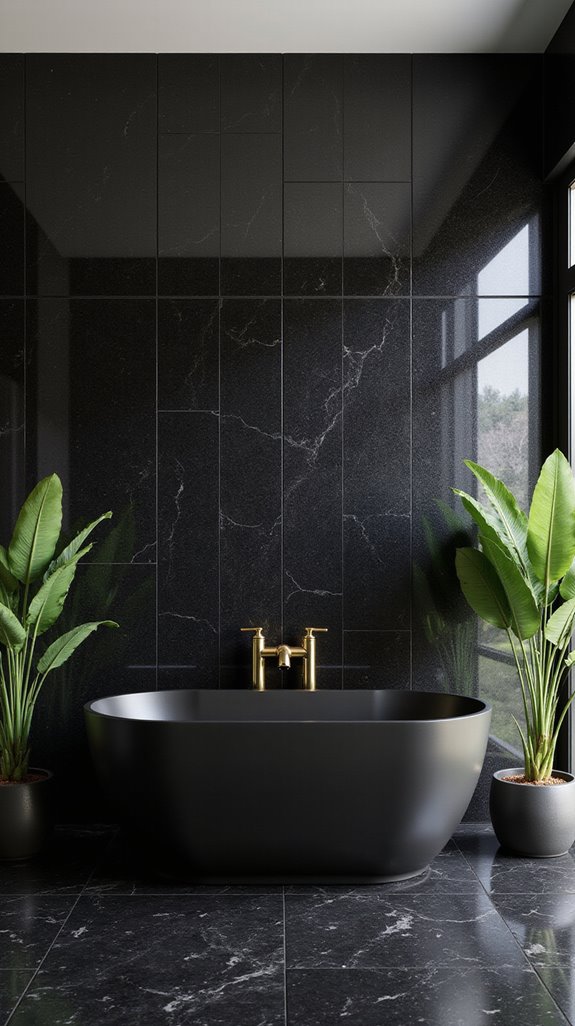 bold black tile elegance
