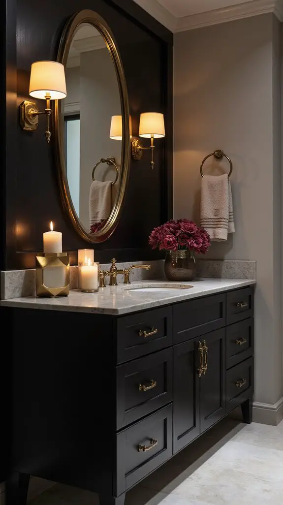 bold black vanities styling