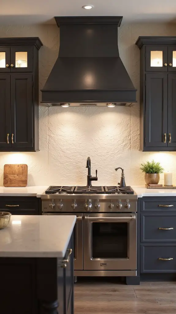 bold dark accents contrast