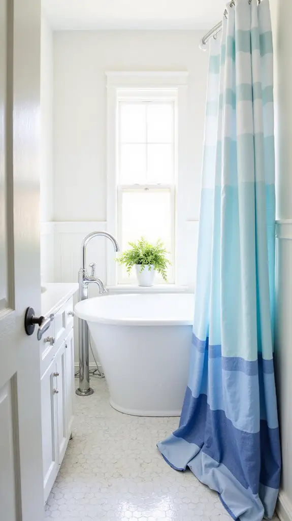 bold stripe shower curtains