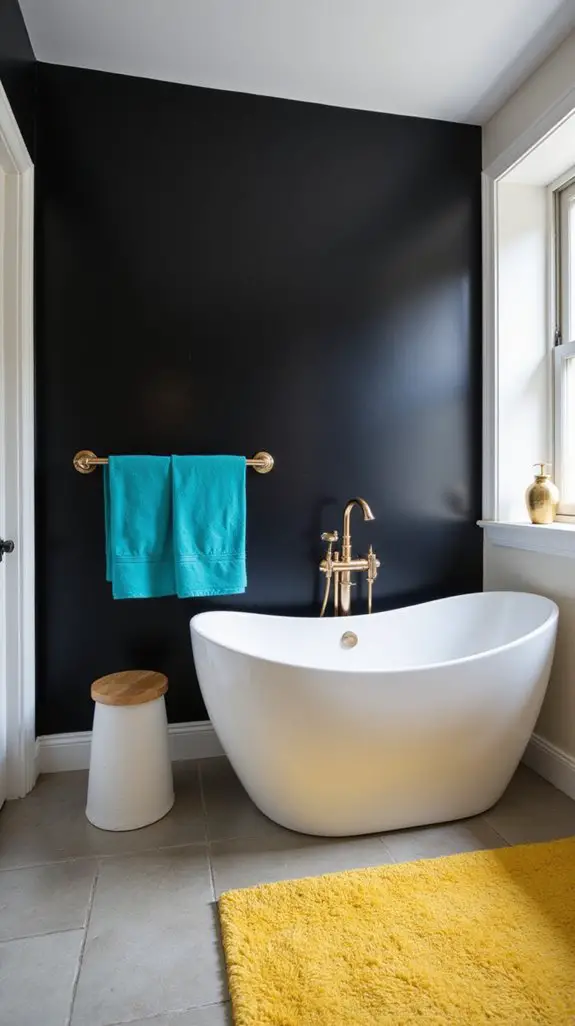 bright color bathroom transformation