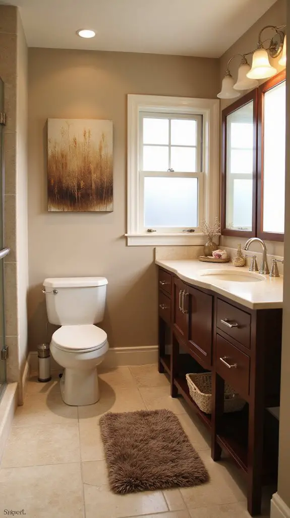 brown and beige artwork