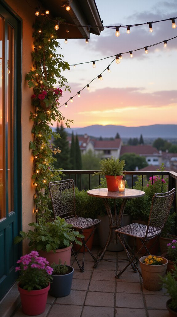 charming balcony dining experience