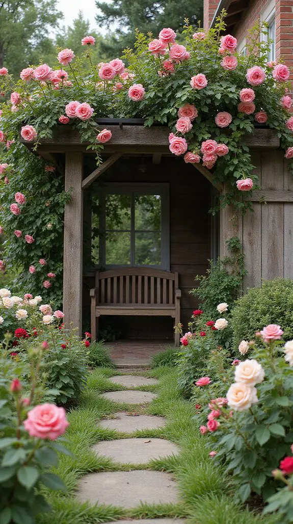 charming rose garden retreat