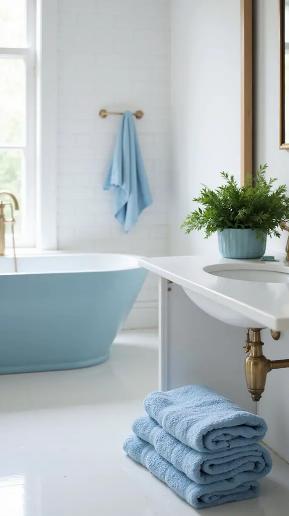 chic baby blue accents