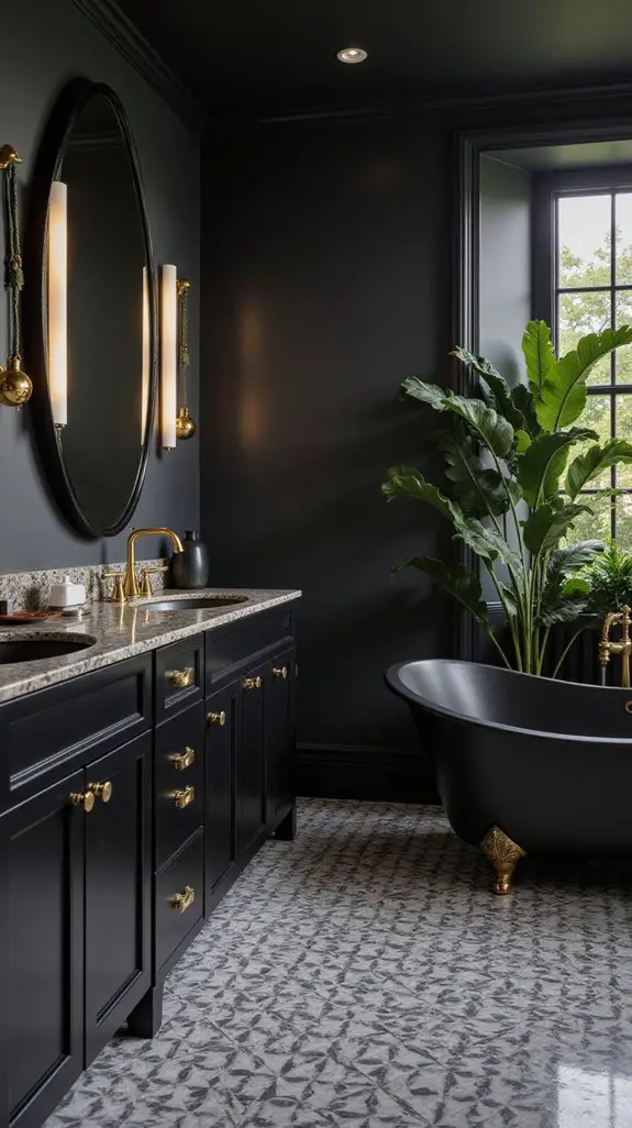 chic black bathroom vanities