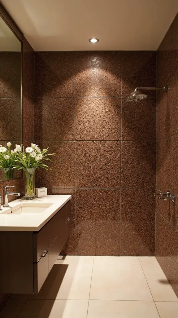 chic brown mosaic tiles