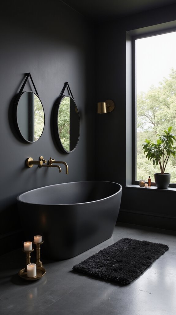 chic monochromatic bathroom accessories