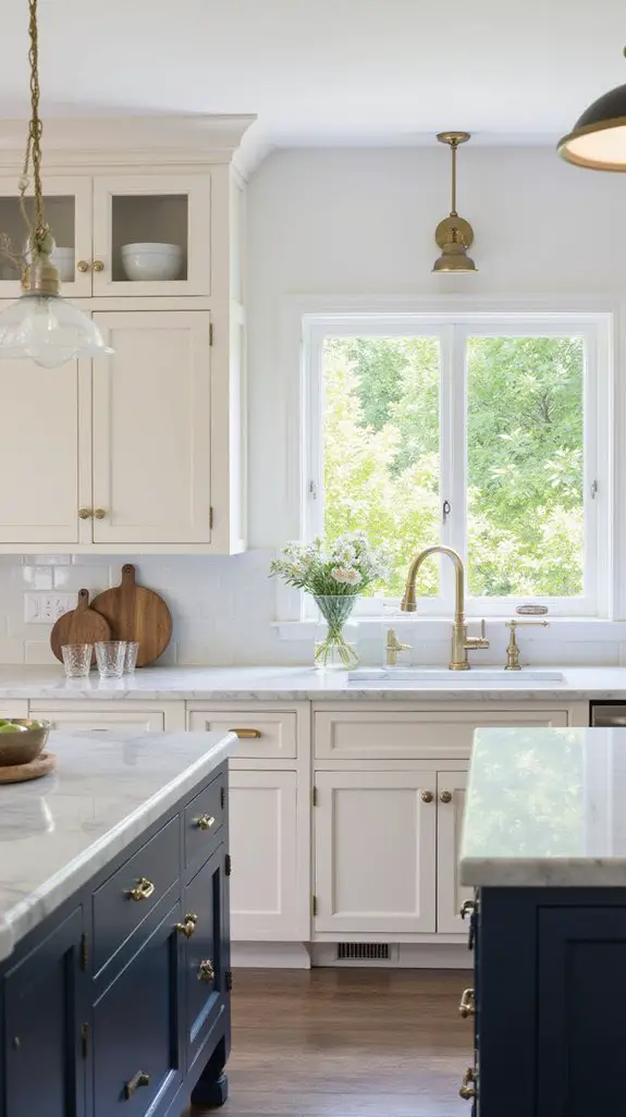 chic off white cabinet combinations