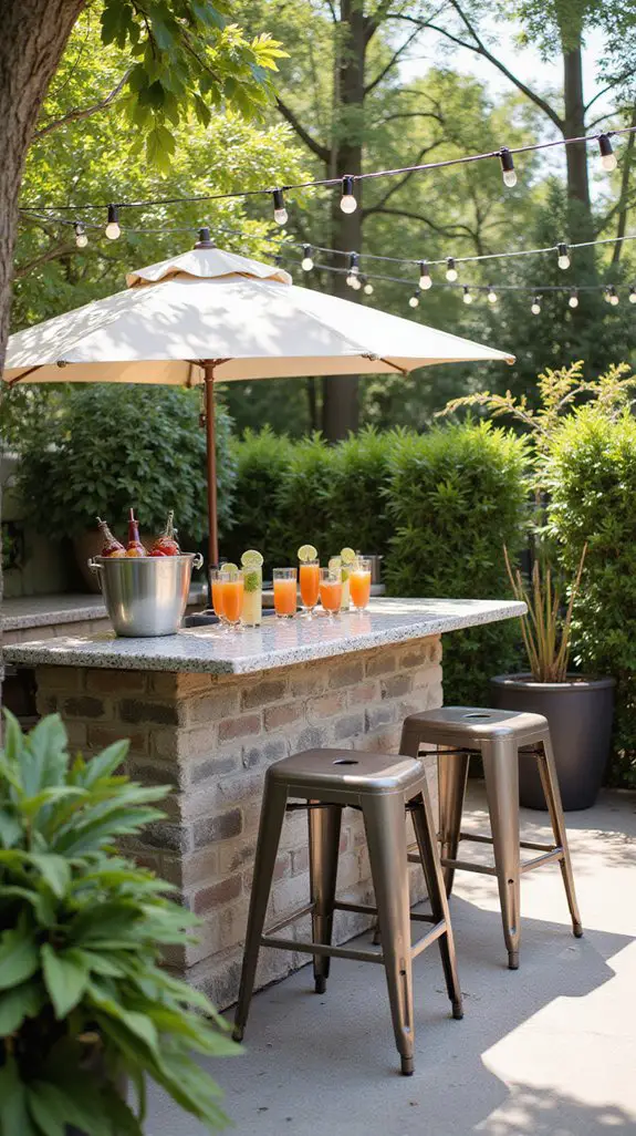 chic outdoor entertaining space