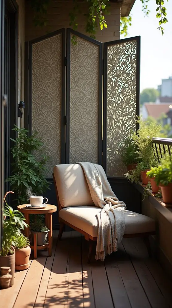 chic privacy with folding screens