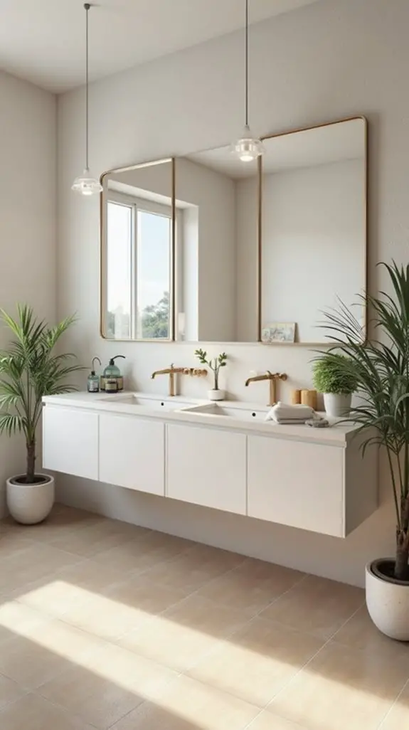 chic white vanity elegance