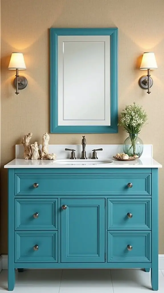 coastal aquamarine bathroom retreat