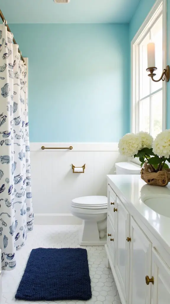 coastal bathroom design accents