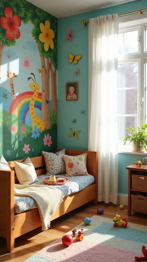 colorful imaginative wall murals