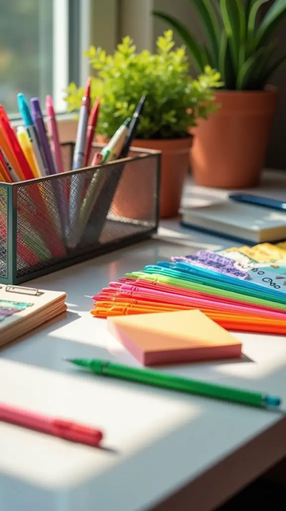 colorful stationery enhances productivity