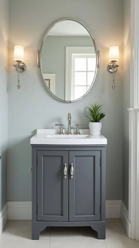 compact gray bathroom vanities