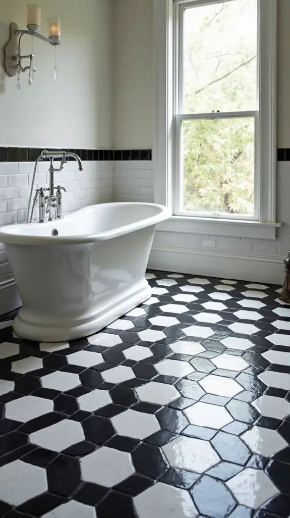 contrasting grout enhances design