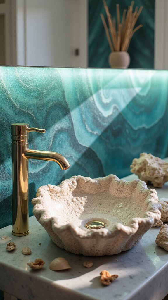 coral inspired unique sink designs