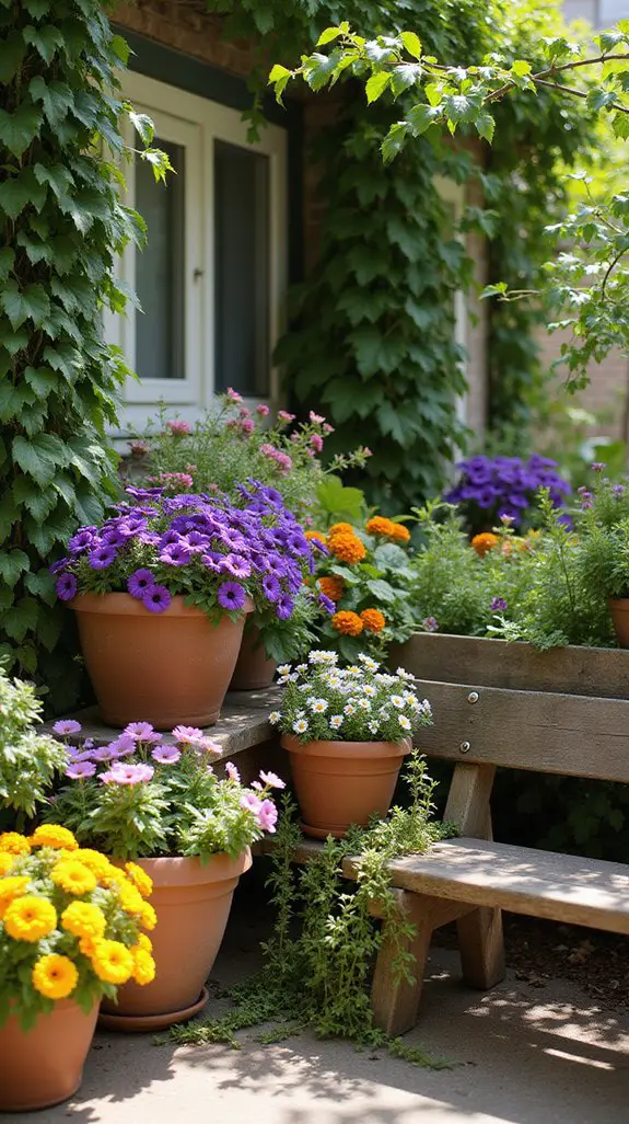 cozy balcony container gardening