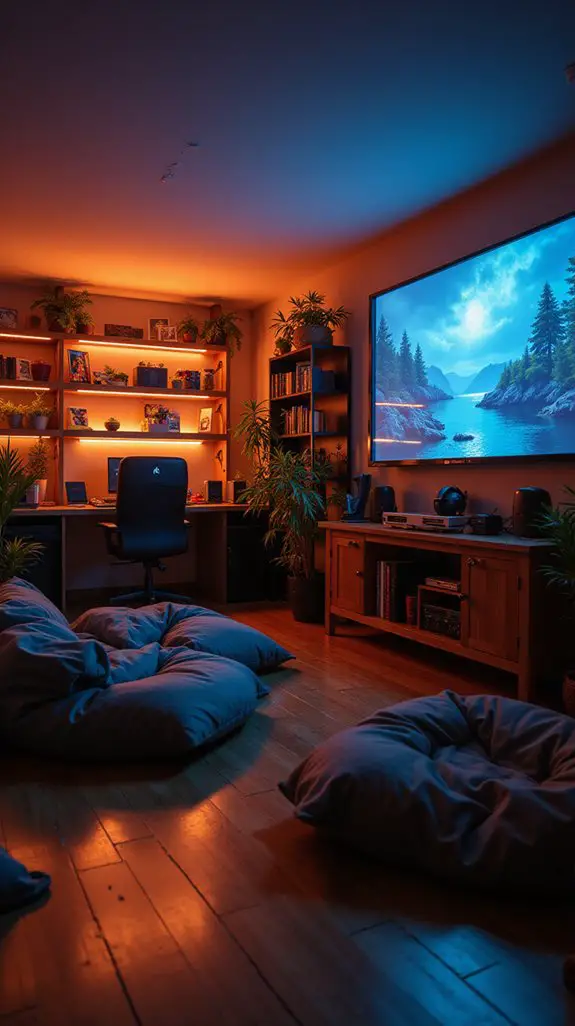 cozy gaming lounge atmosphere