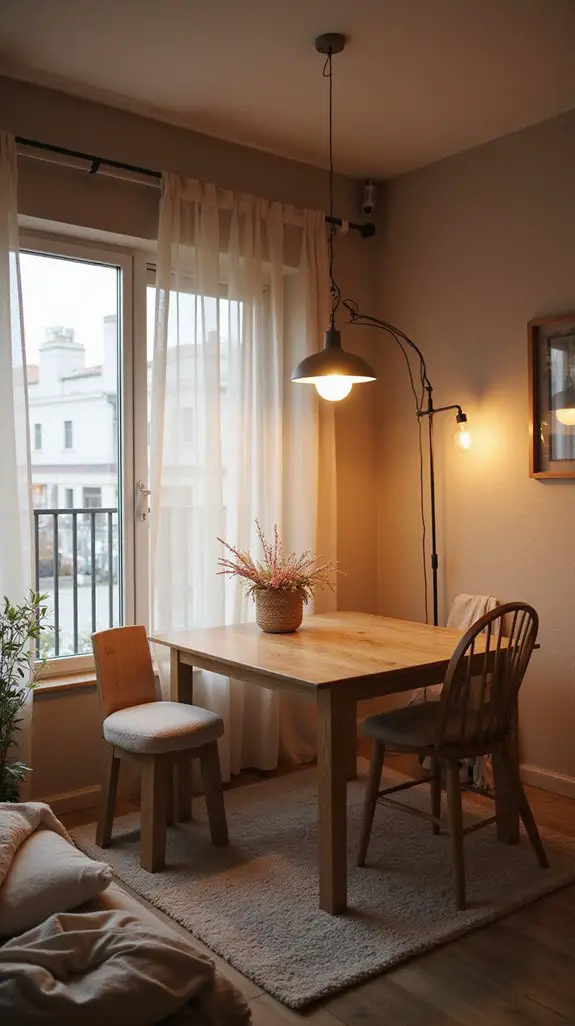 cozy layered lighting approach