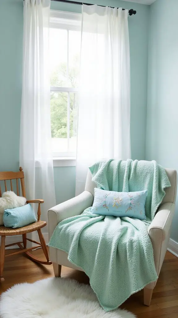 cozy nursery plush textiles