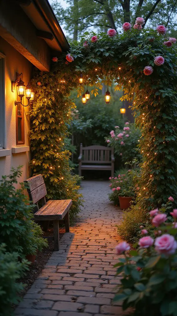 cozy outdoor garden lighting