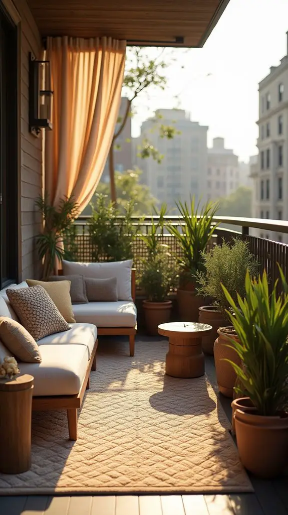 cozy outdoor rug ambiance