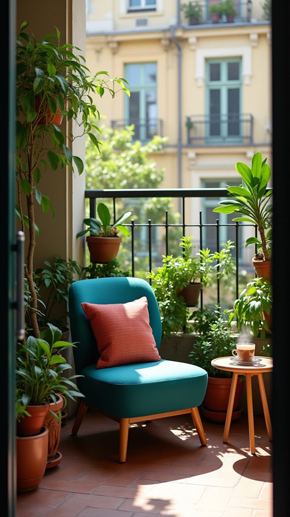 cozy small balcony retreat