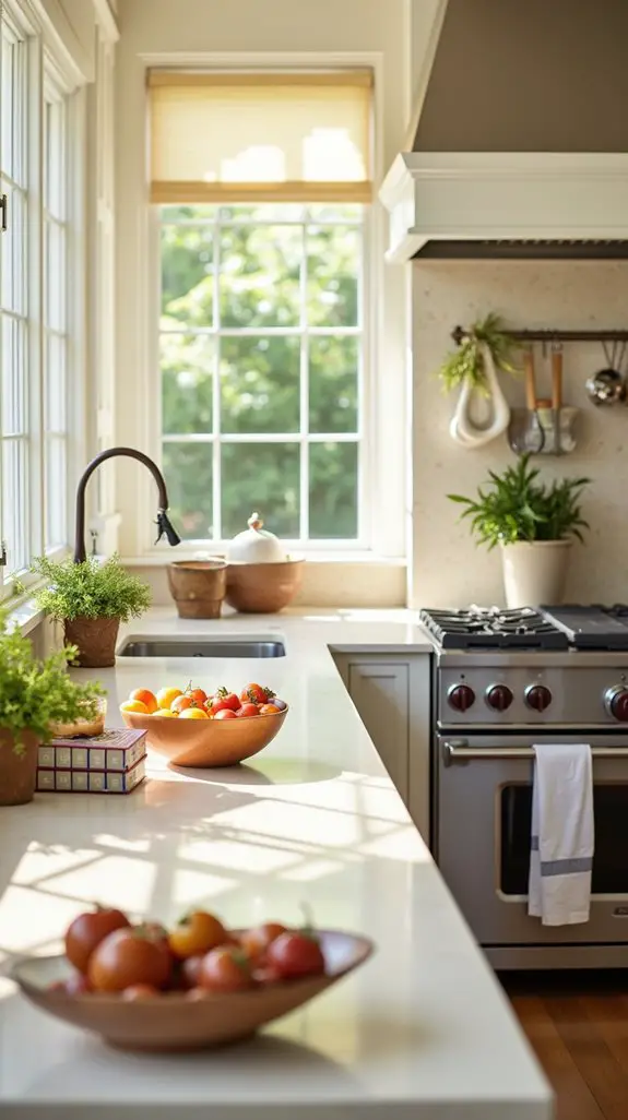 cream countertops enhance culinary creativity