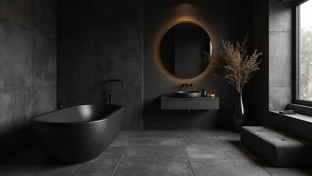 creative black bathroom designs