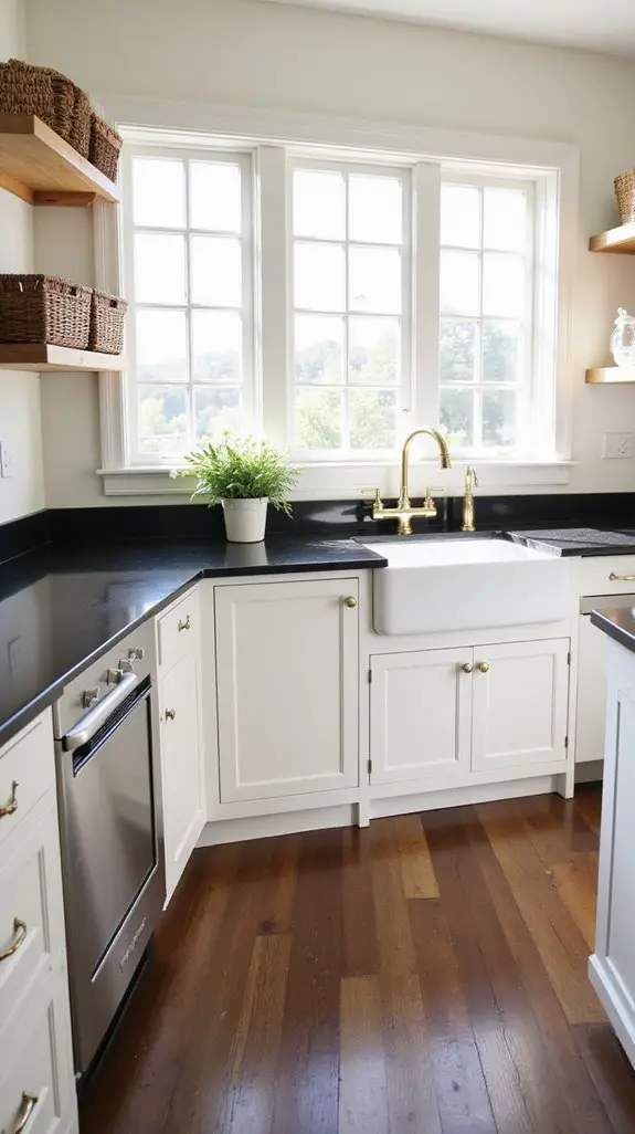 dark planks warm contrast