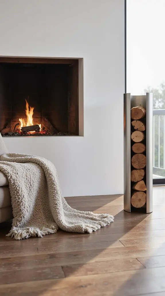 decorative firewood storage ideas