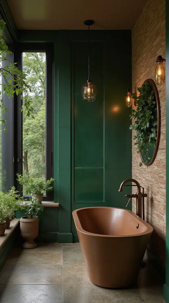 deep forest bathroom transformation