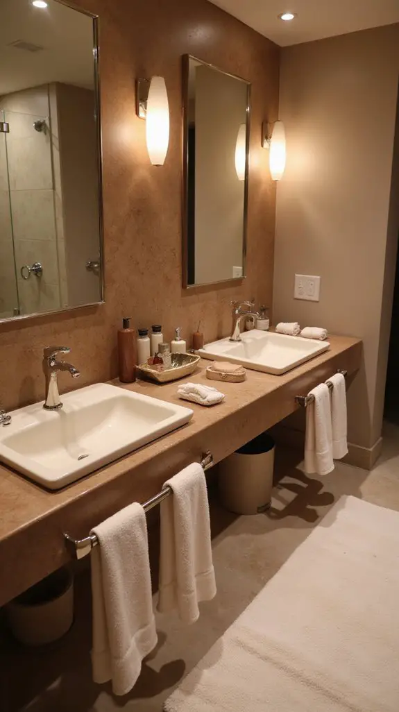 earthy elegance in bathrooms