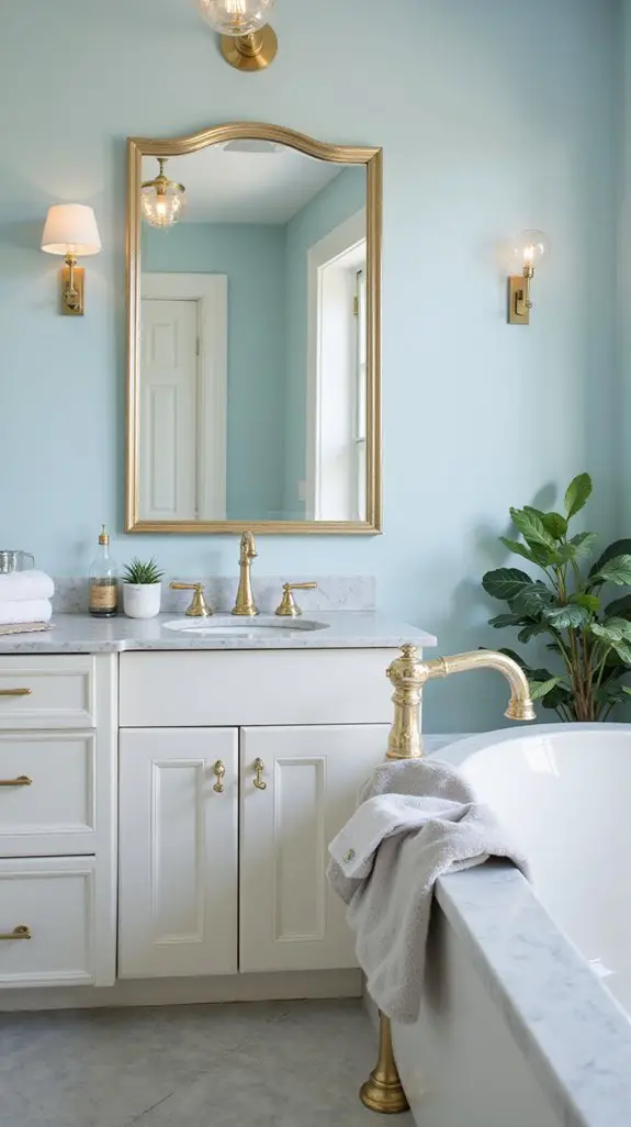 elegant baby blue accents