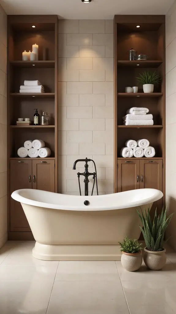 elegant bathroom shelving tips