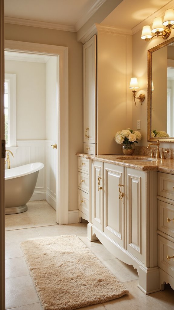 elegant beige cabinets shine