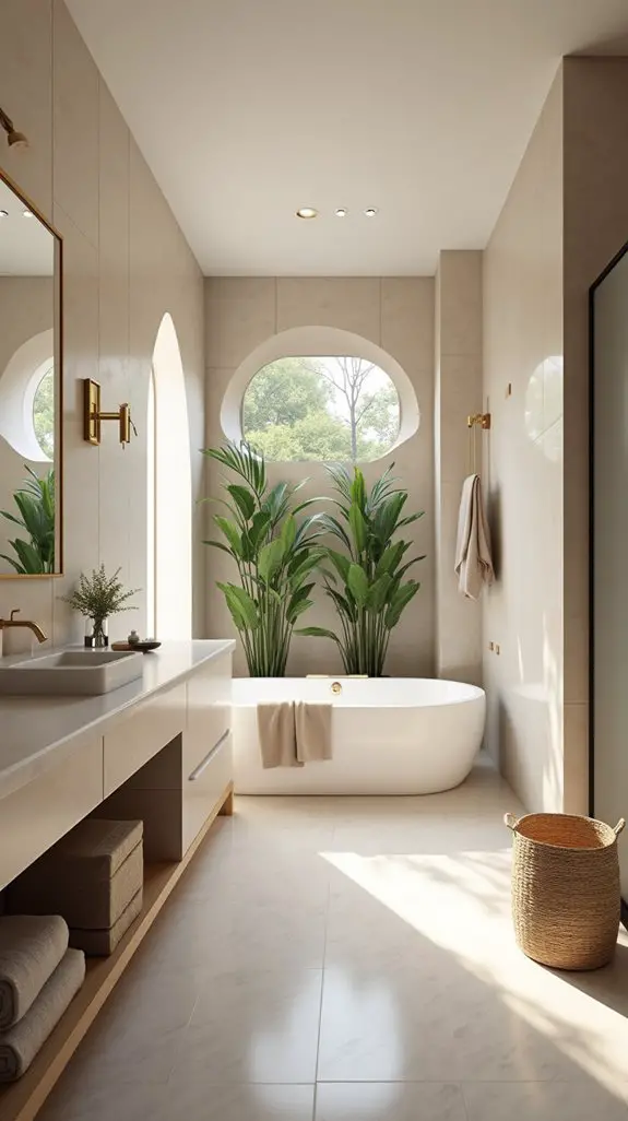 elegant beige tile decor