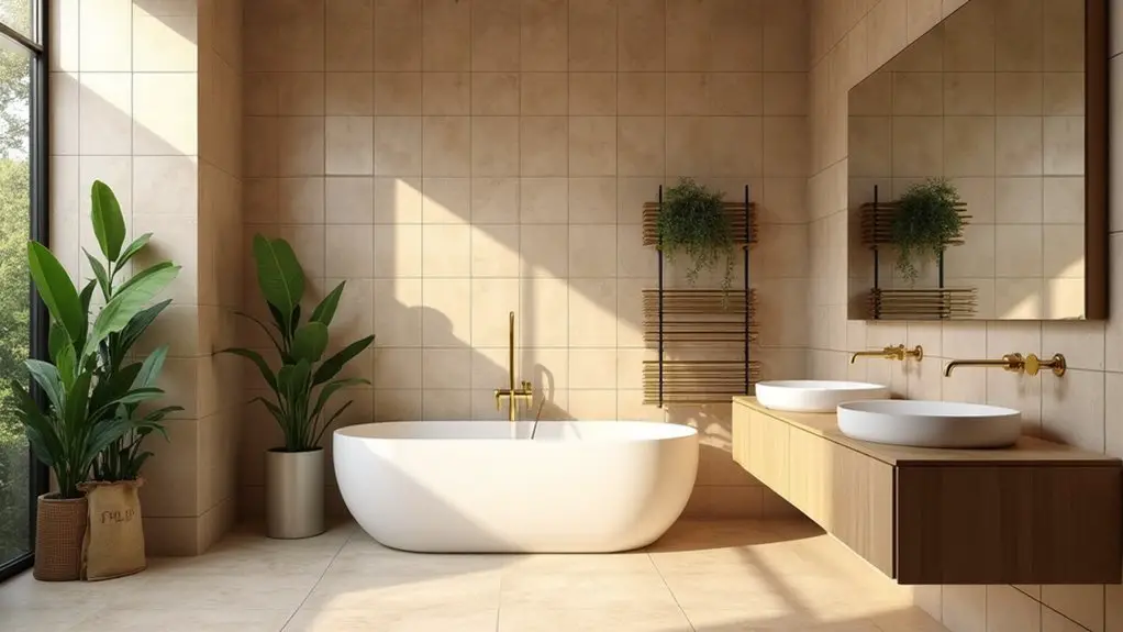 elegant beige tile design