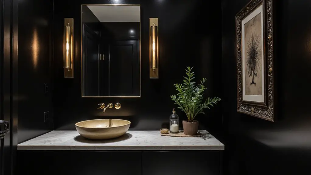 elegant black bathroom designs