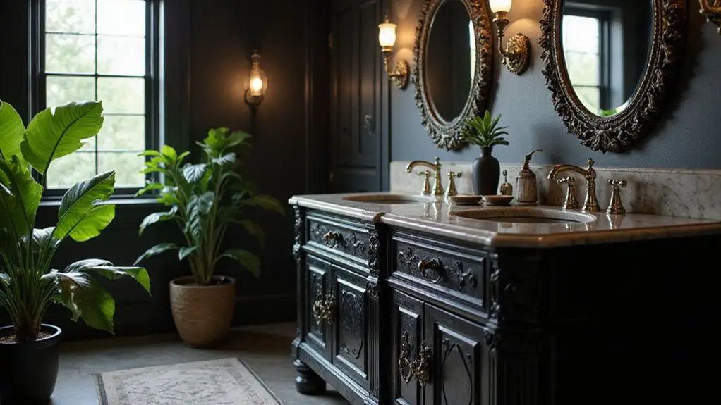 elegant black bathroom vanities