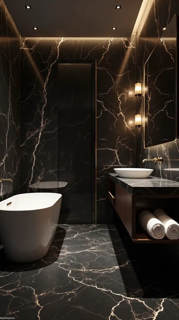 elegant black marble ambiance