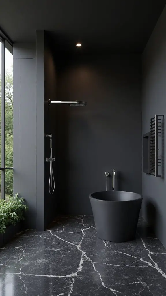 elegant black shower enclosures