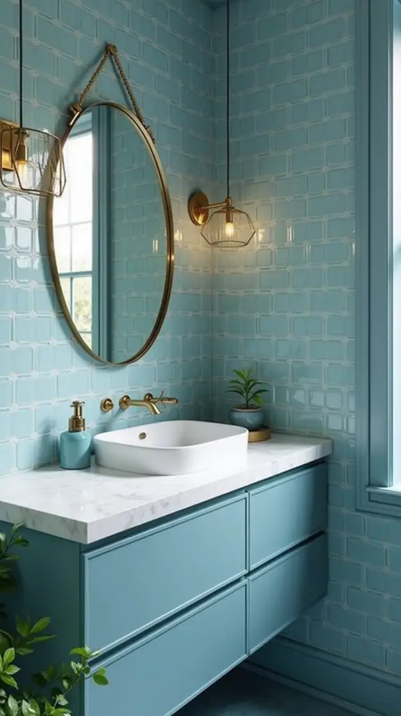 elegant blue lighting fixtures